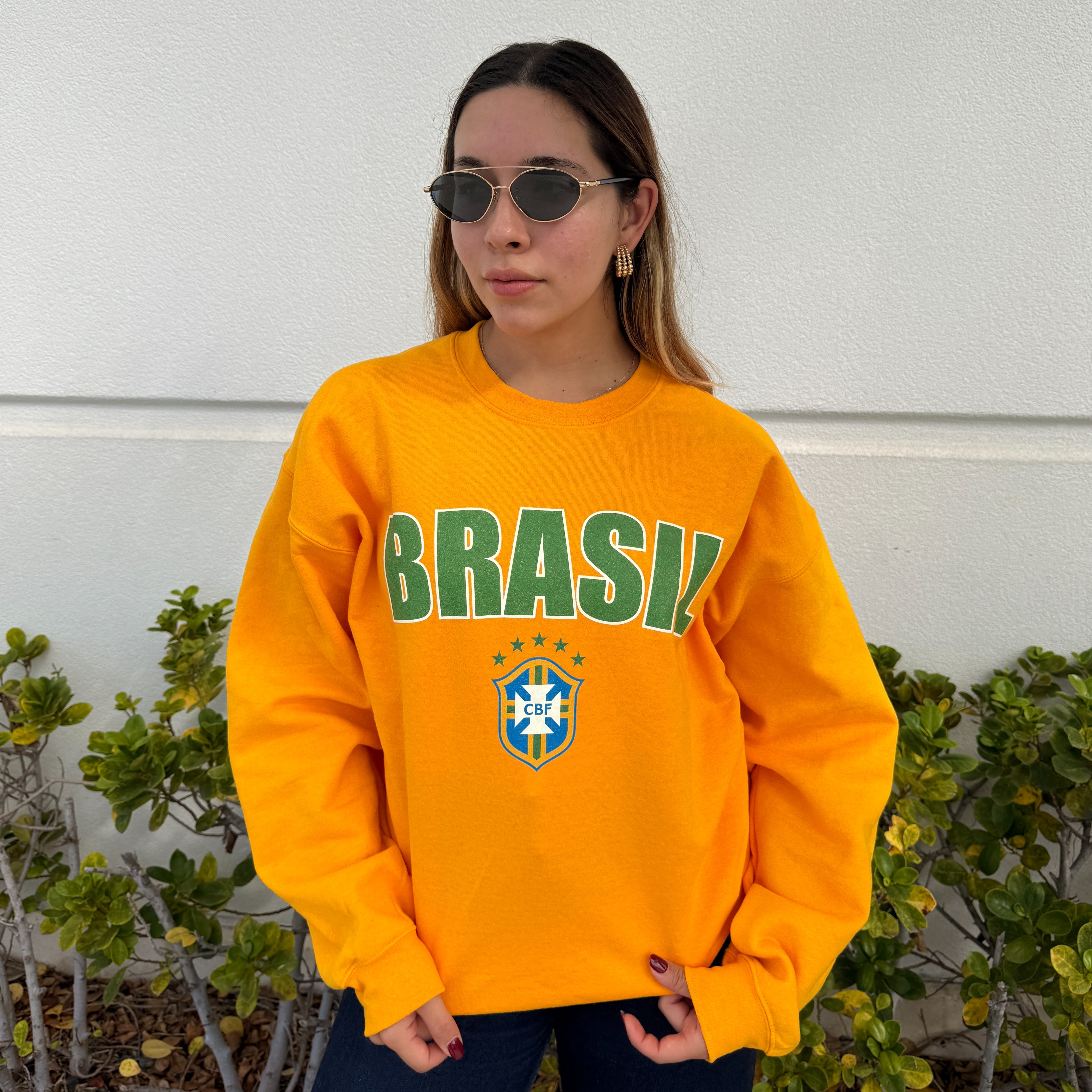 Brasil Unisex Varsity Crewneck