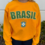 Load image into Gallery viewer, Brasil Unisex Varsity Crewneck
