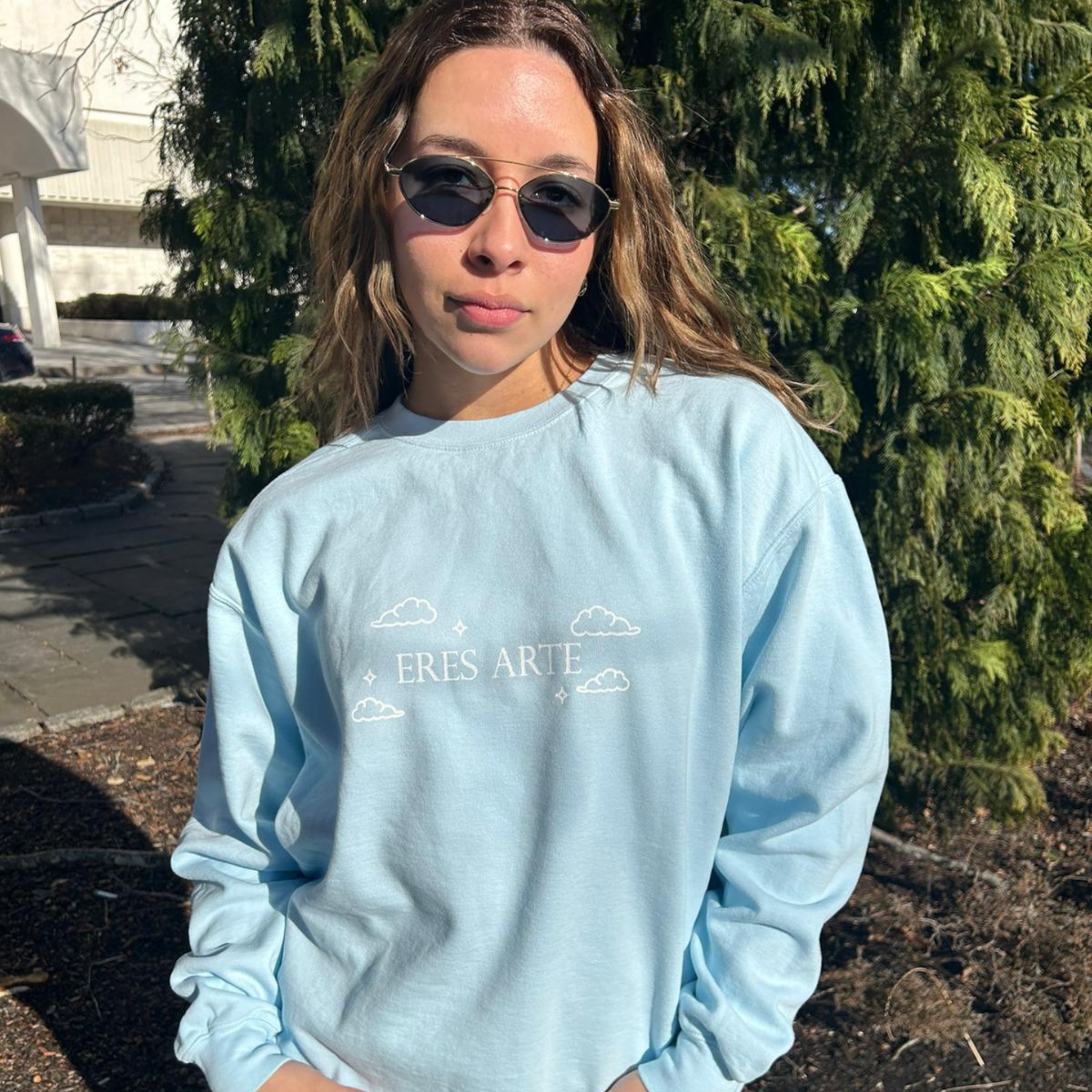 Eres Arte Cotton Crewneck Chambray